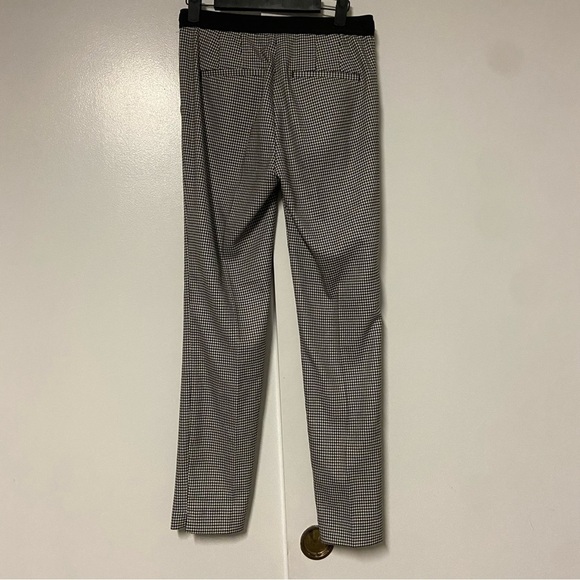 Zara Soft Feel Black White Printed Houndstooth Trouser Pants XS - Picture 9 of 9